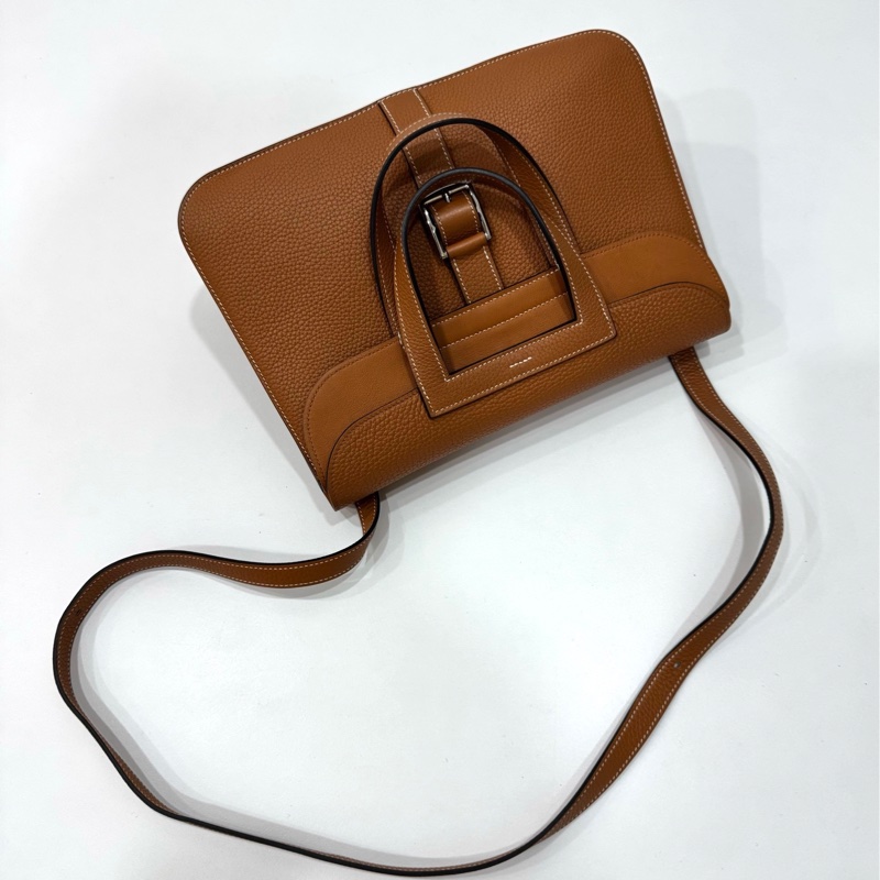 Hermes 愛馬仕 Halzan 31 金棕 斜背包 手提包 肩背包 側背包-11