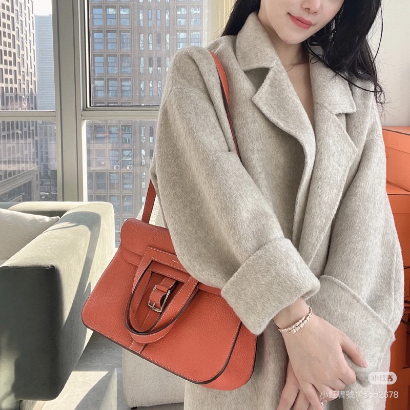 Hermes 愛馬仕 Halzan 31 金棕 斜背包 手提包 肩背包 側背包-22