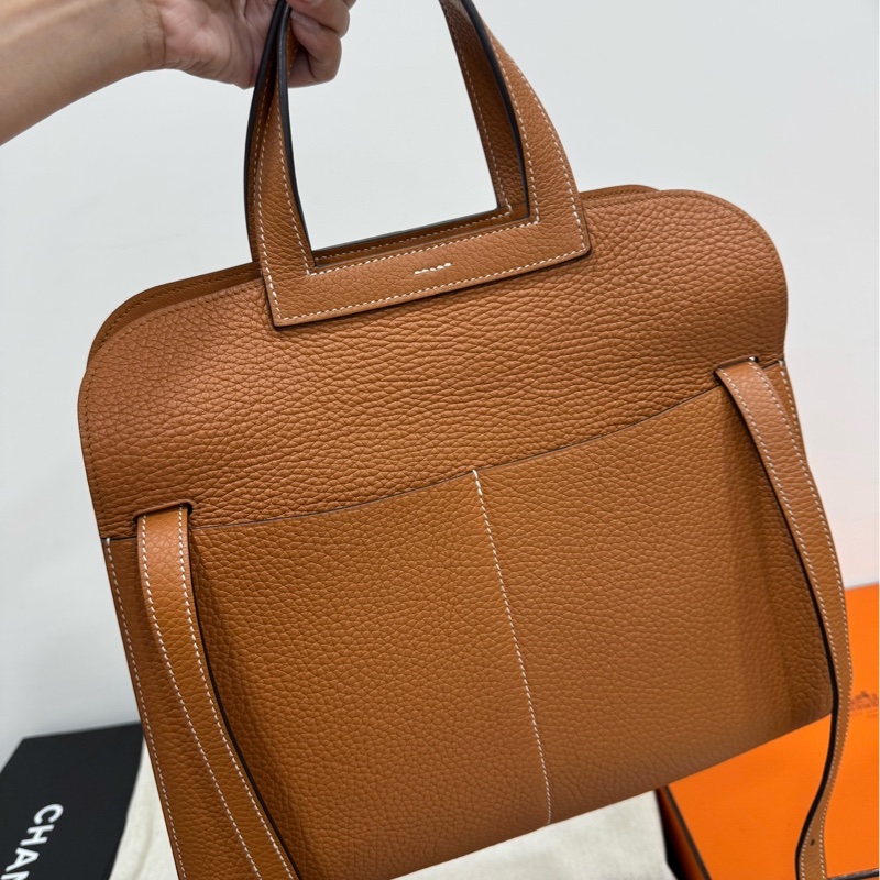 Hermes 愛馬仕 Halzan 31 金棕 斜背包 手提包 肩背包 側背包-26