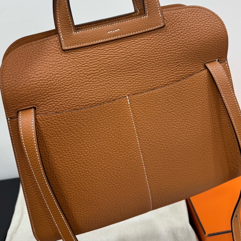 Hermes 愛馬仕 Halzan 31 金棕 斜背包 手提包 肩背包 側背包-39
