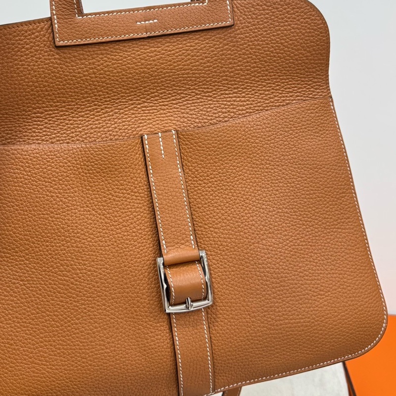 Hermes 愛馬仕 Halzan 31 金棕 斜背包 手提包 肩背包 側背包-40