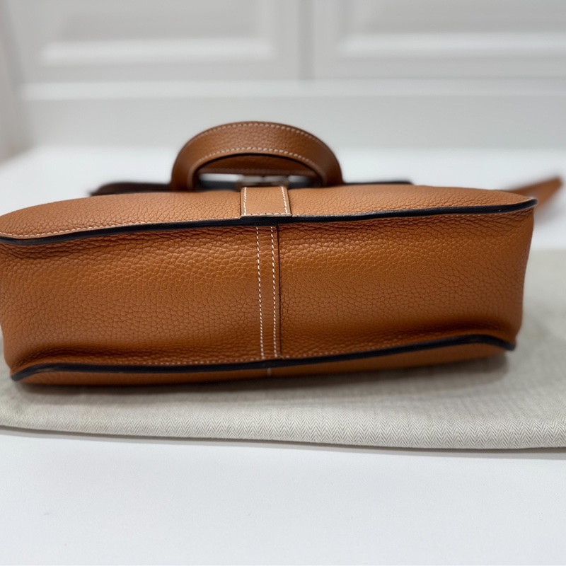 Hermes 愛馬仕 Halzan 31 金棕 斜背包 手提包 肩背包 側背包-43