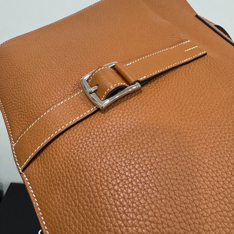 Hermes 愛馬仕 Halzan 31 金棕 斜背包 手提包 肩背包 側背包-44