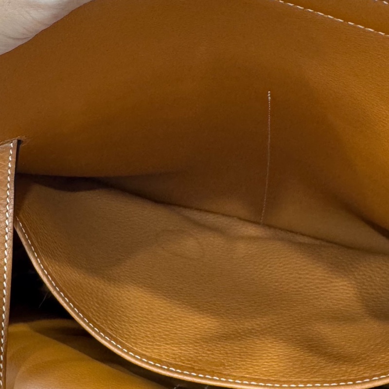 Hermes 愛馬仕 Halzan 31 金棕 斜背包 手提包 肩背包 側背包-46