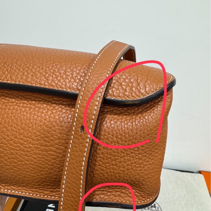 Hermes 愛馬仕 Halzan 31 金棕 斜背包 手提包 肩背包 側背包-48