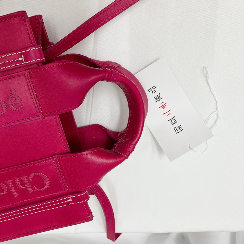 莉亞精品♡Chloe mini  woody 桃色 九新美品-9