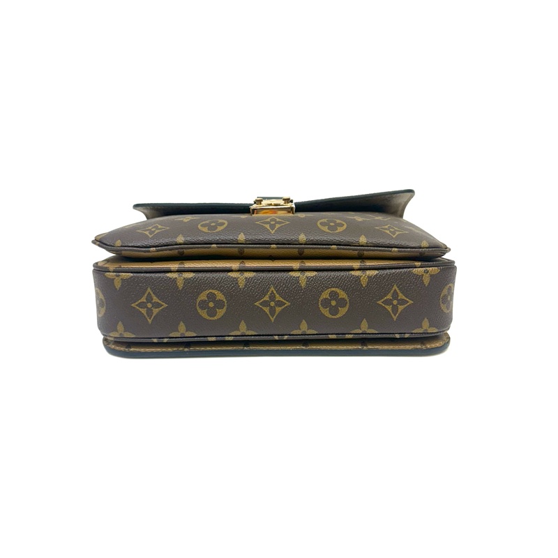 LV 雙色原花金釦下蓋手提斜背郵差包M44875-4