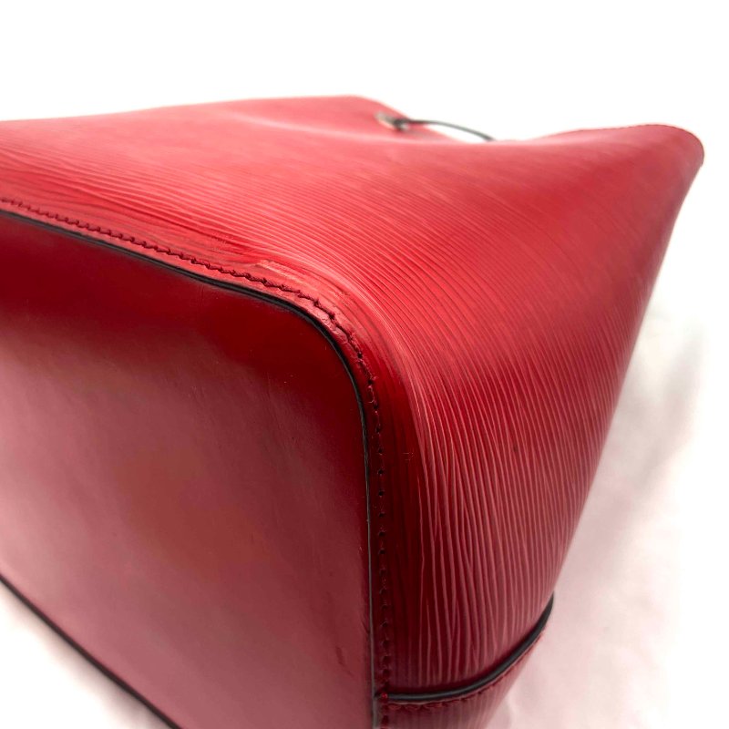 LOUIS VUITTON Epi NeoNoe MM銀扣水桶兩用包紅色藍色-5