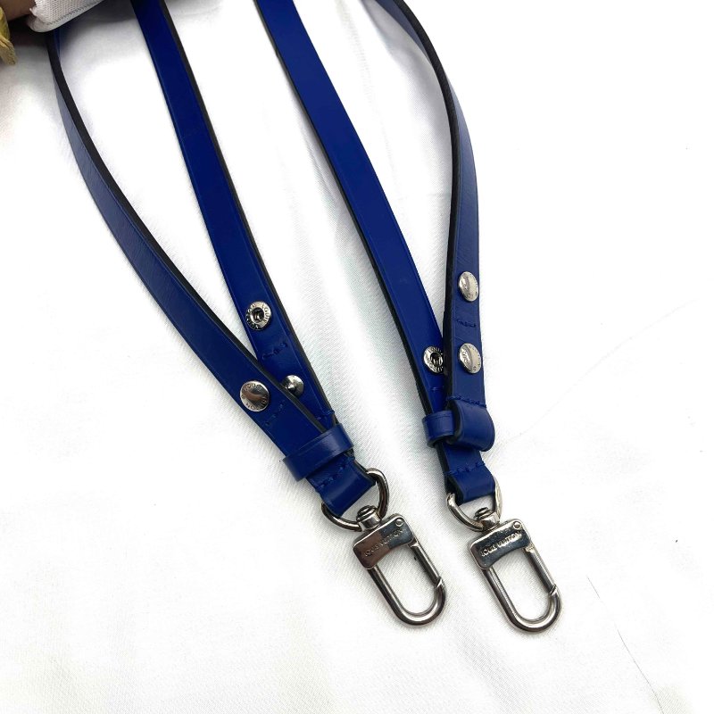 LOUIS VUITTON Epi NeoNoe MM銀扣水桶兩用包紅色藍色-7