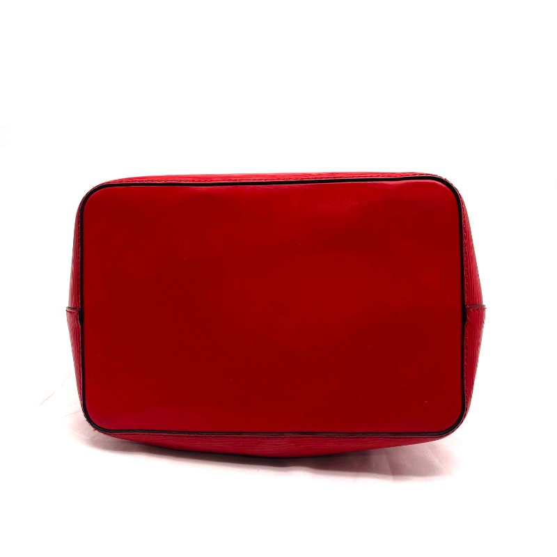 LOUIS VUITTON Epi NeoNoe MM銀扣水桶兩用包紅色藍色-9
