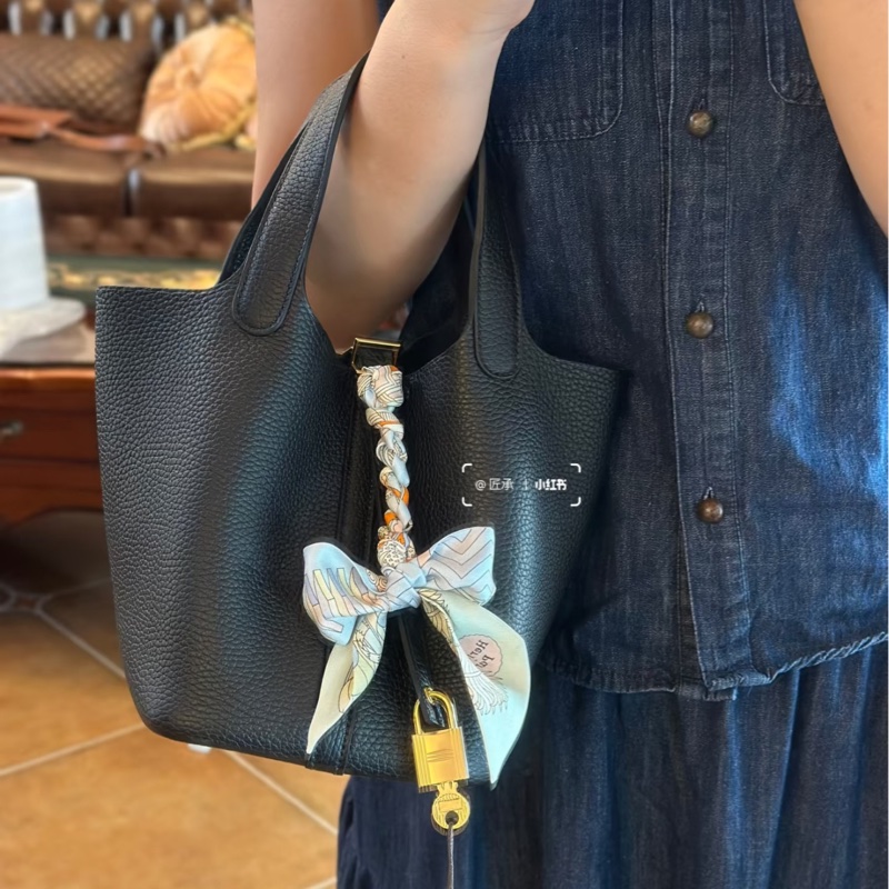 Hermes Picotin 菜籃子 22cm 黑金 K刻 全新全配-1