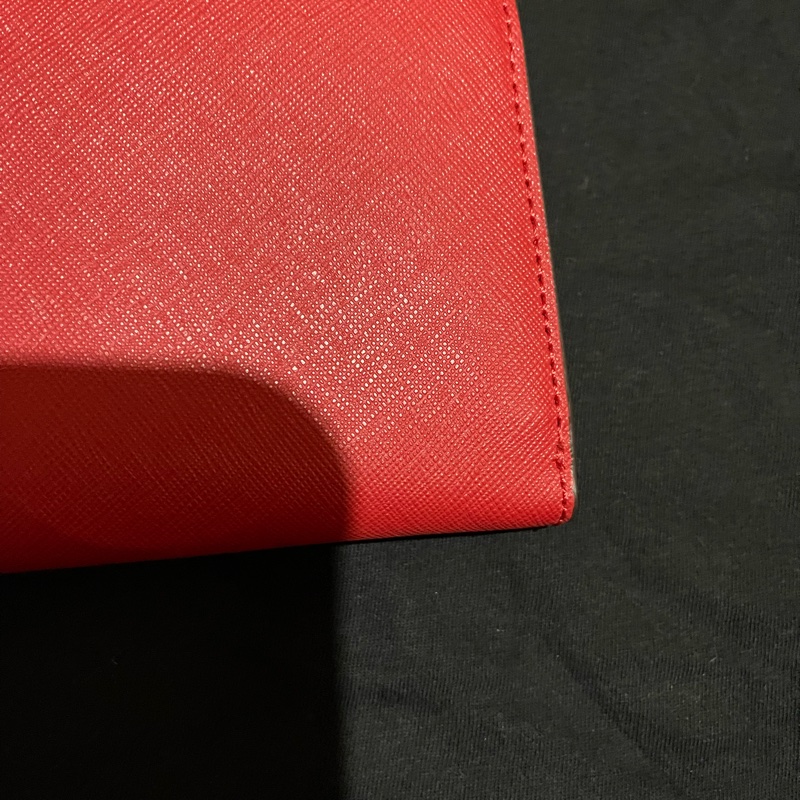 MICHAEL KORS 金釦皮革紅雙層中夾 手拿包-9