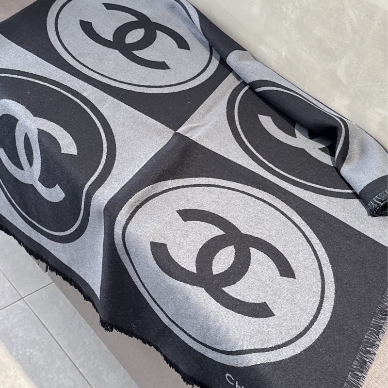 Chanel 香奈兒圍巾-披肩羊絨🧸全新品 -時髦經典大Logo-2