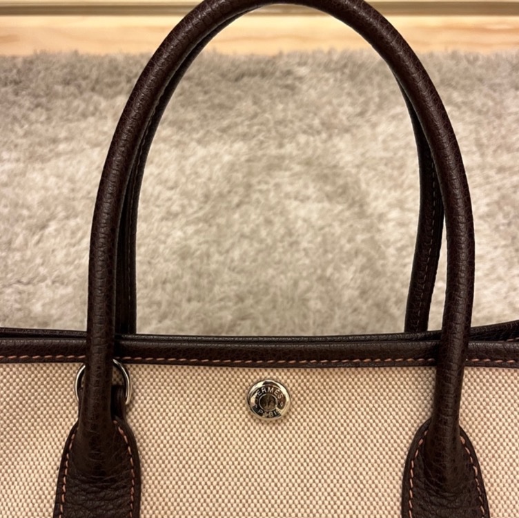 Hermès 栗子🌰拼帆布 Garden Party-1