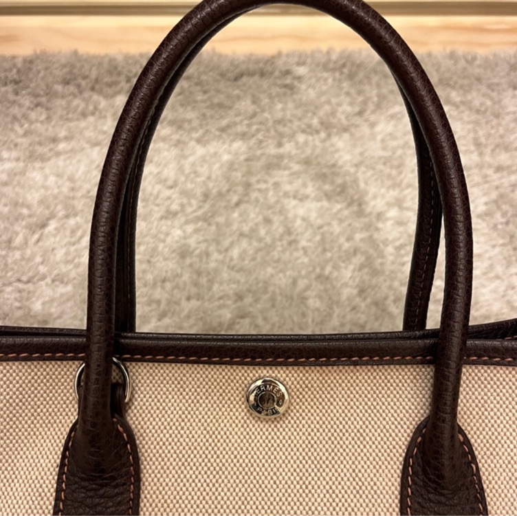 Hermès 栗子🌰拼帆布 Garden Party-10