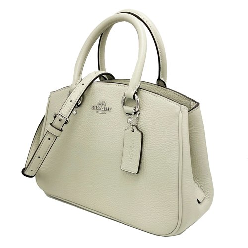 【全新】COACH 素面牛皮手提斜背兩用黛妃包(薄荷綠)-1