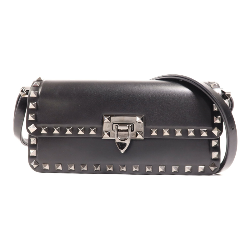 Valentino 牛皮皮革Shoulder Bag銀扣肩背袋-0