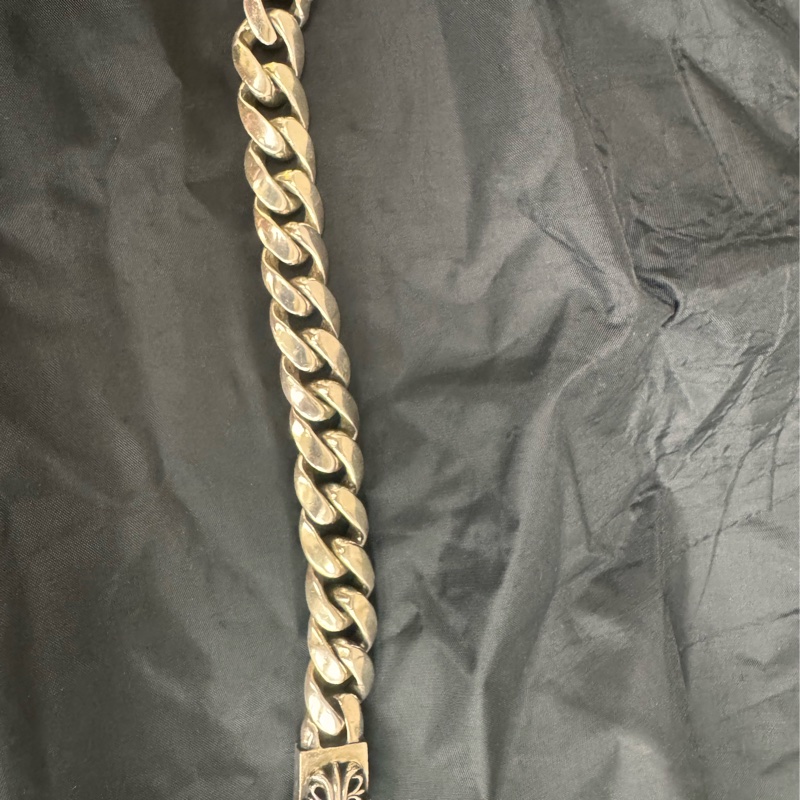Chrome Hearts 克羅心 經典十字花扣 粗鍊手鍊 (純銀925)-3