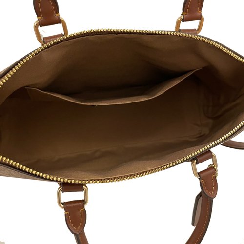 【全新】COACH C LOGO手提斜背兩用托特包(焦糖)-4
