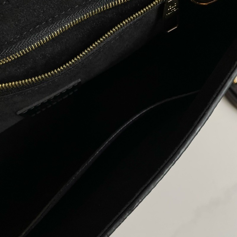 LV Louis Vuitton One handle 老花拼皮 手提包肩背包郵差包 中號 金扣-7
