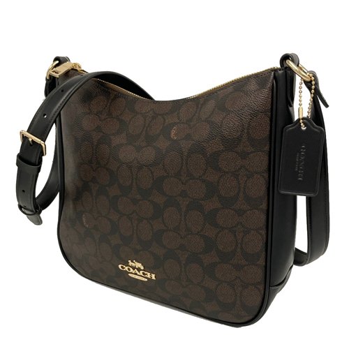 【全新】COACH C LOGO馬鞍斜背包(深咖)-1