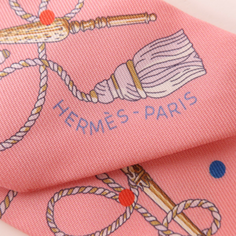 HERMES 絲質Twilly絲巾-4