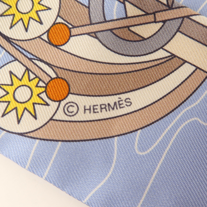 HERMES 絲質Twilly絲巾-5
