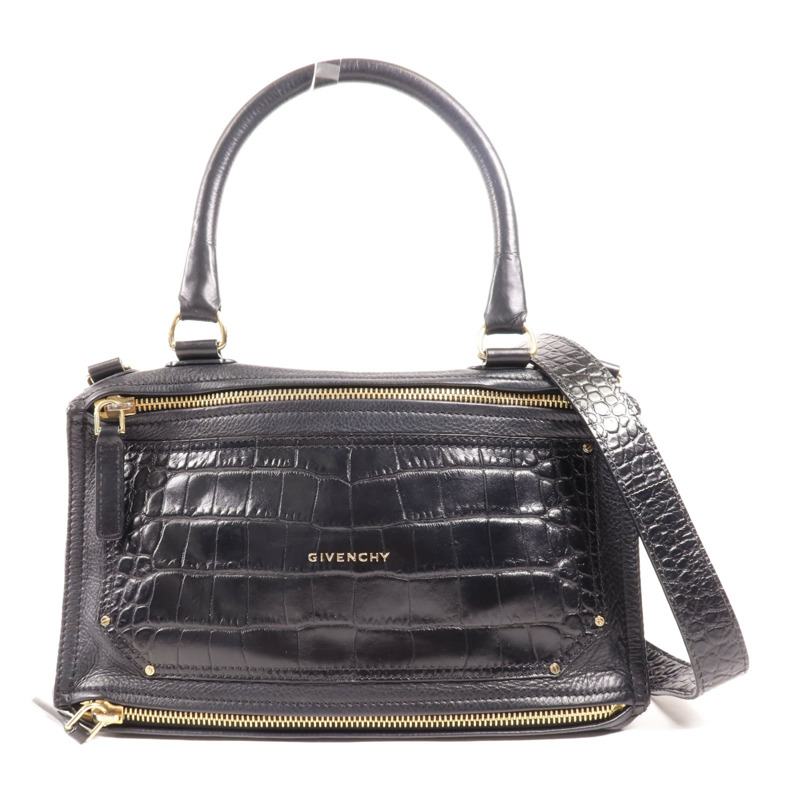 GIVENCHY 牛皮皮革Pandora Small金扣手挽肩背兩用袋-0