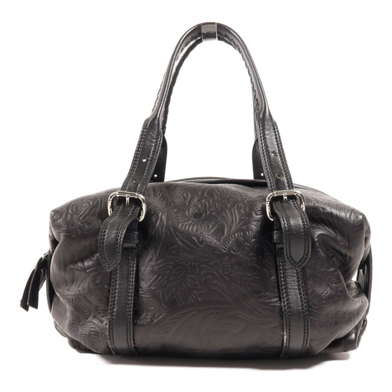 LOEWE 羊皮皮革Hand Bag銀扣手挽袋-1