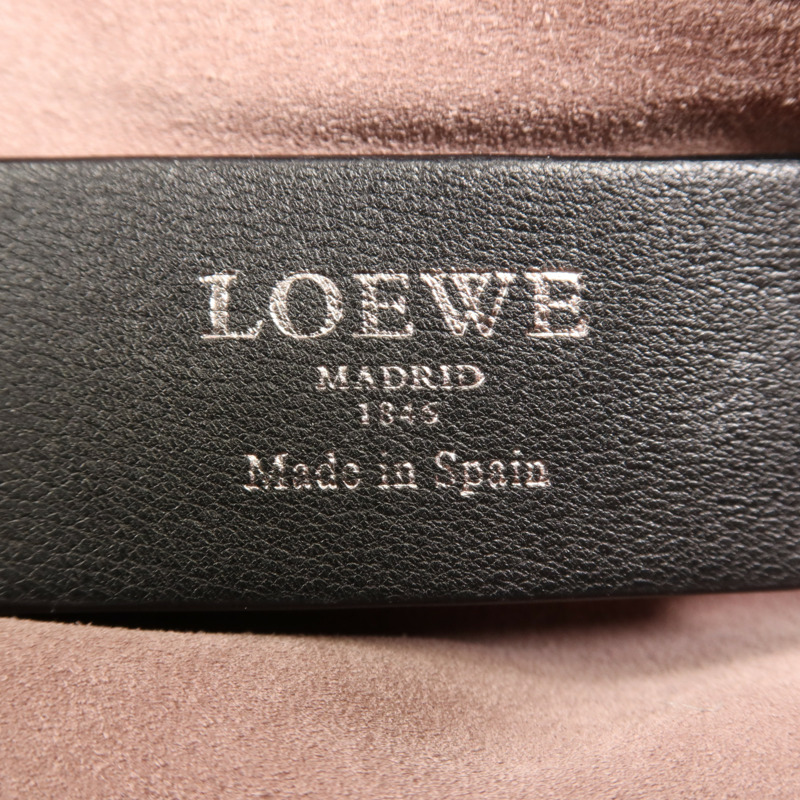 LOEWE 羊皮皮革Hand Bag銀扣手挽袋-10