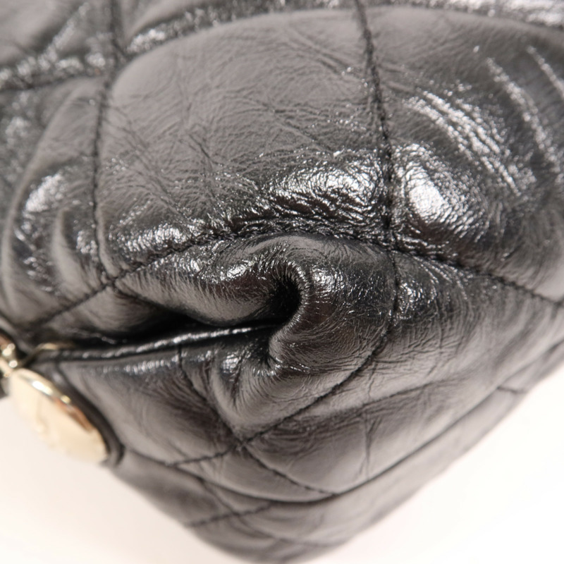 CHANEL 牛皮皮革Chain Shoulder Bag銀扣鏈帶肩背袋-8