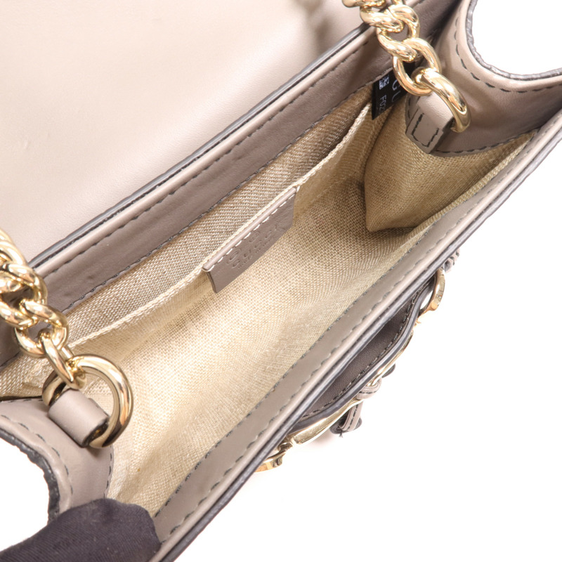 GUCCI 牛皮皮革Guccissima Mini Emily金扣鏈帶肩背-9