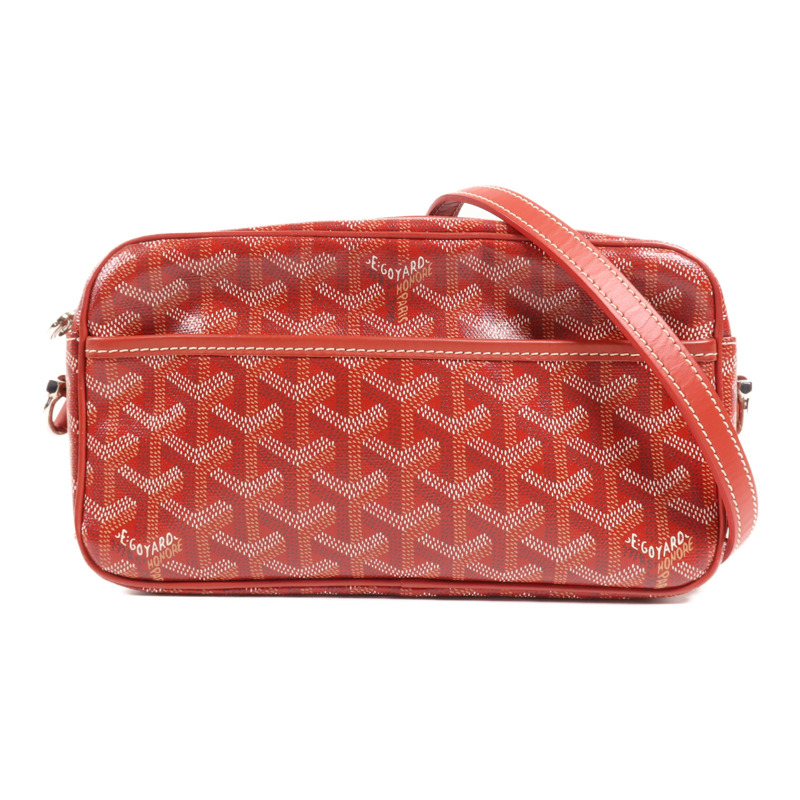 GOYARD 塗層帆布Cap Vert PM銀扣肩背袋-0