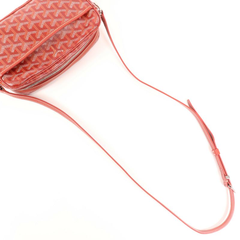 GOYARD 塗層帆布Cap Vert PM銀扣肩背袋-4
