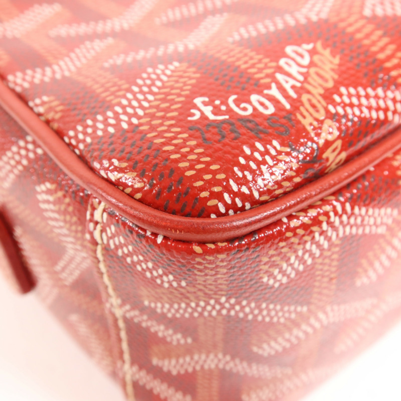 GOYARD 塗層帆布Cap Vert PM銀扣肩背袋-8