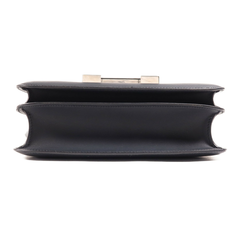 HERMES Swift皮革Constance 24銀扣肩背袋Bleu Ocean-3