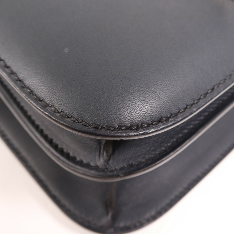 HERMES Swift皮革Constance 24銀扣肩背袋Bleu Ocean-6