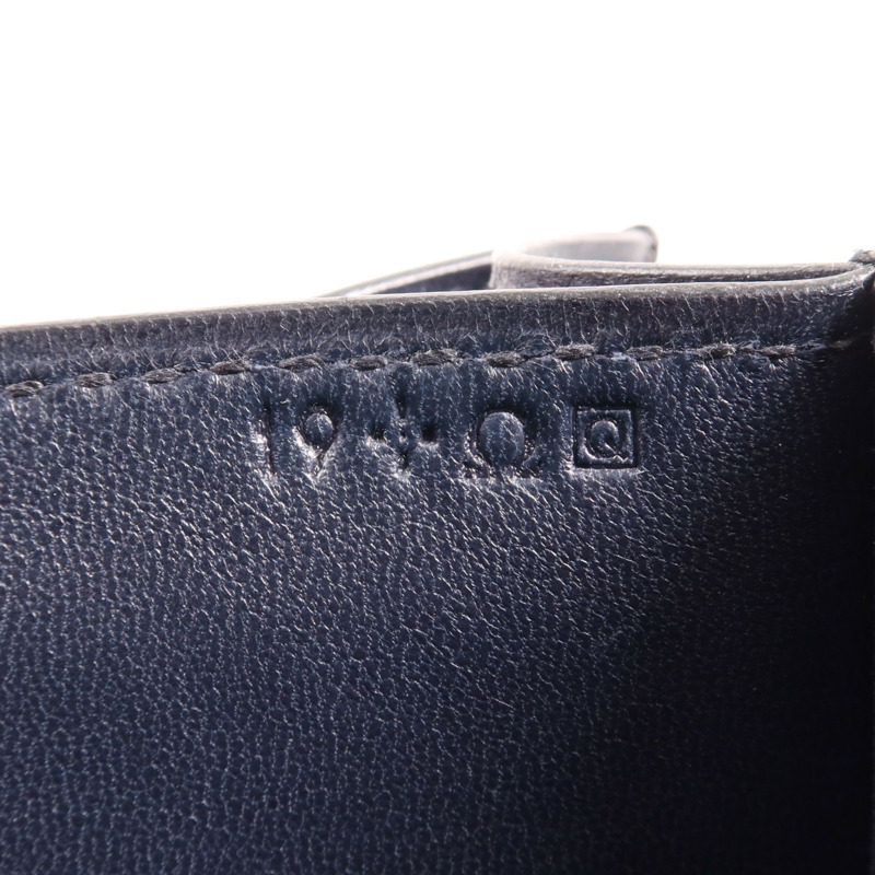 HERMES Swift皮革Constance 24銀扣肩背袋Bleu Ocean-11