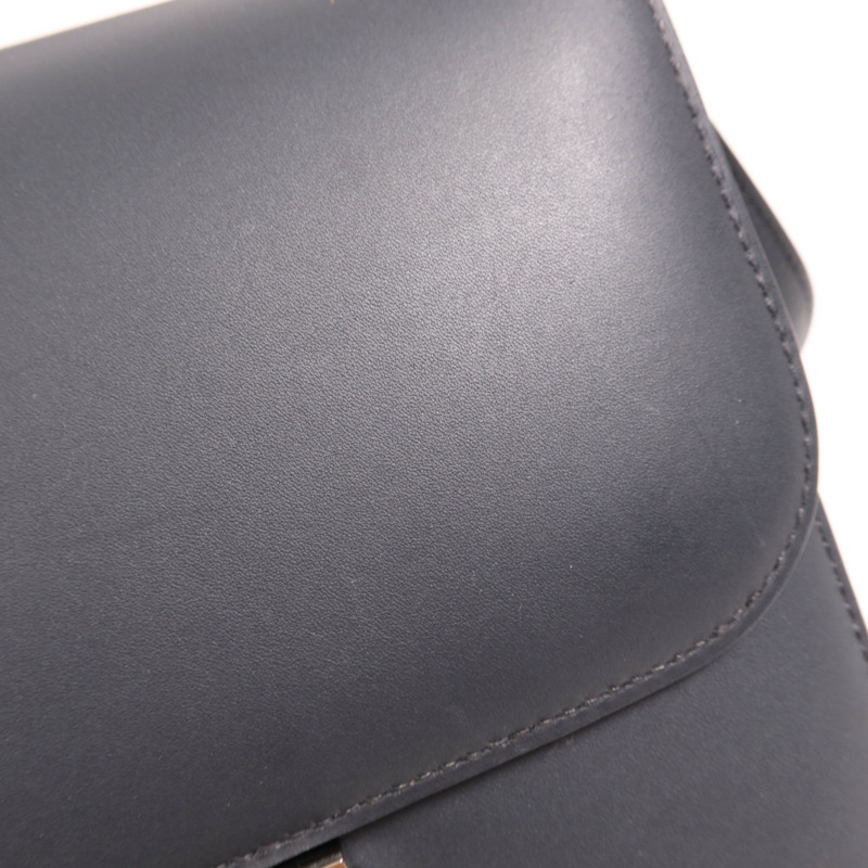 HERMES Swift皮革Constance 24銀扣肩背袋Bleu Ocean-15