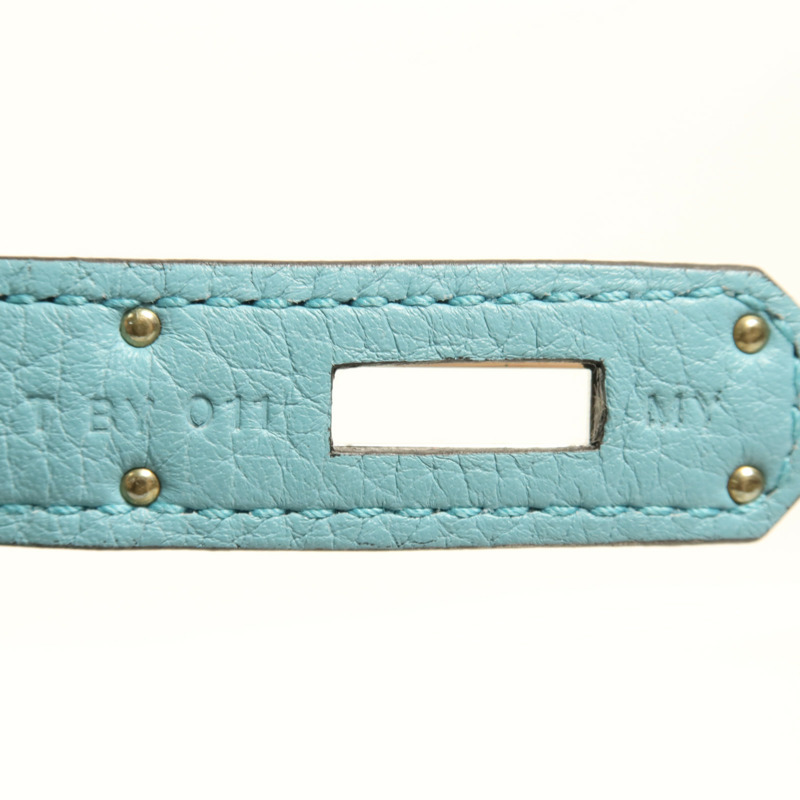 HERMES Clemence皮革Birkin 30銀扣手挽袋Bleu Saint Cyr-12