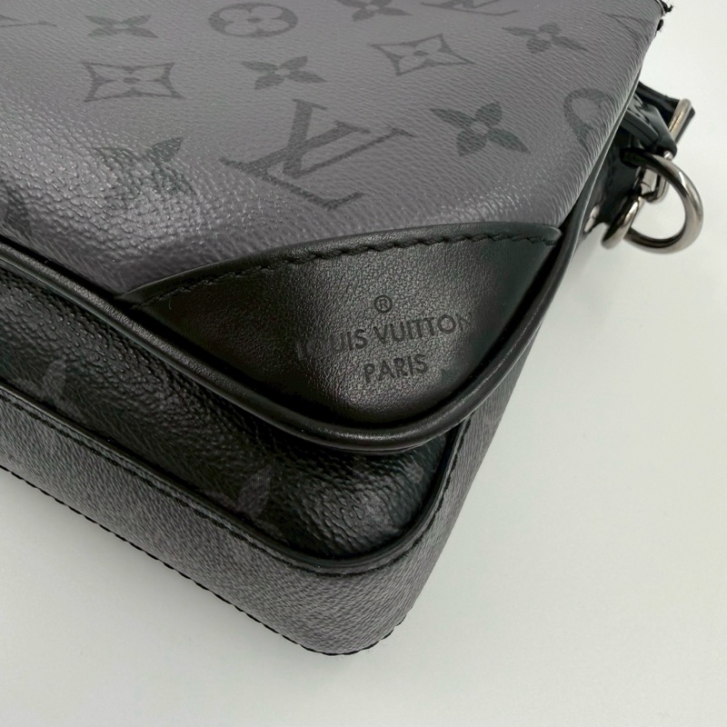 LV包包黑灰原花三合一Trio郵差包M69443-12