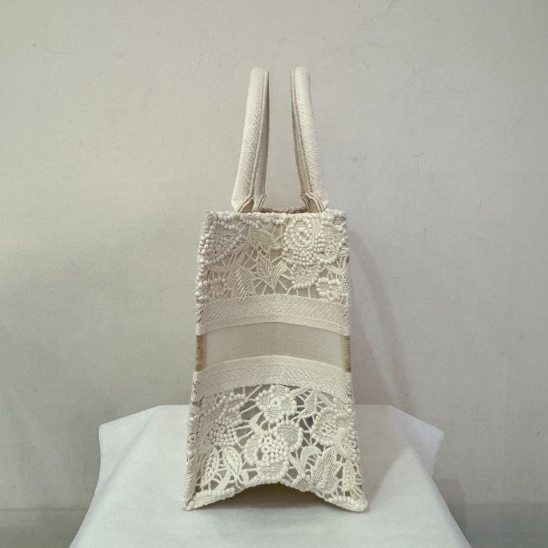 DIOR 白蕾絲BOOK TOTE SMALL-1