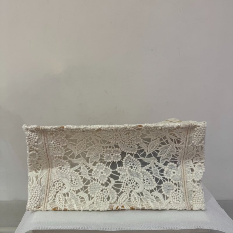DIOR 白蕾絲BOOK TOTE SMALL-4