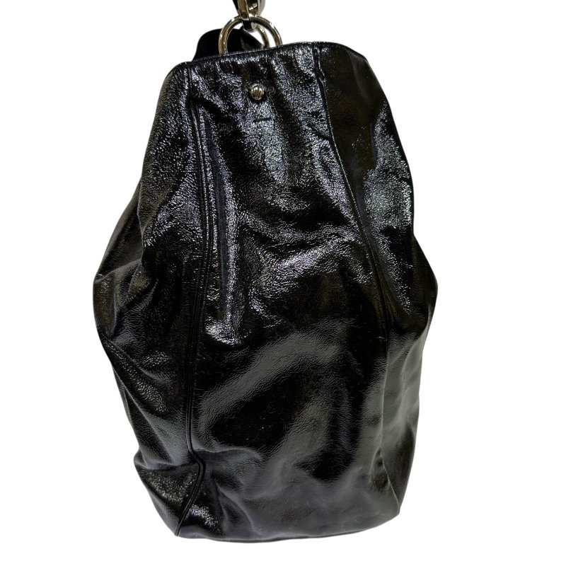 【美收精品】YSL 黑色漆皮肩背包 4-19-2