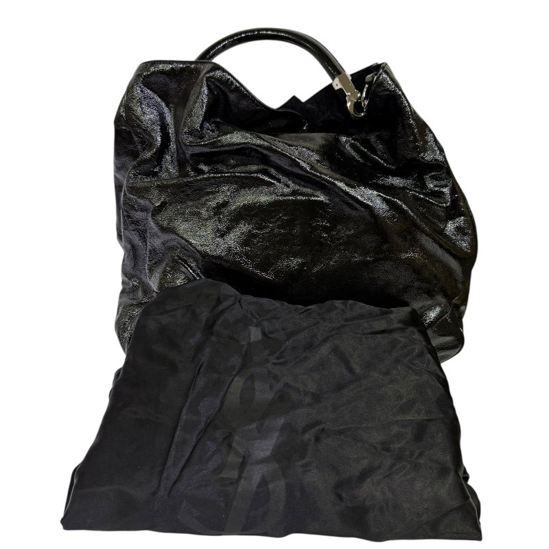 【美收精品】YSL 黑色漆皮肩背包 4-19-14