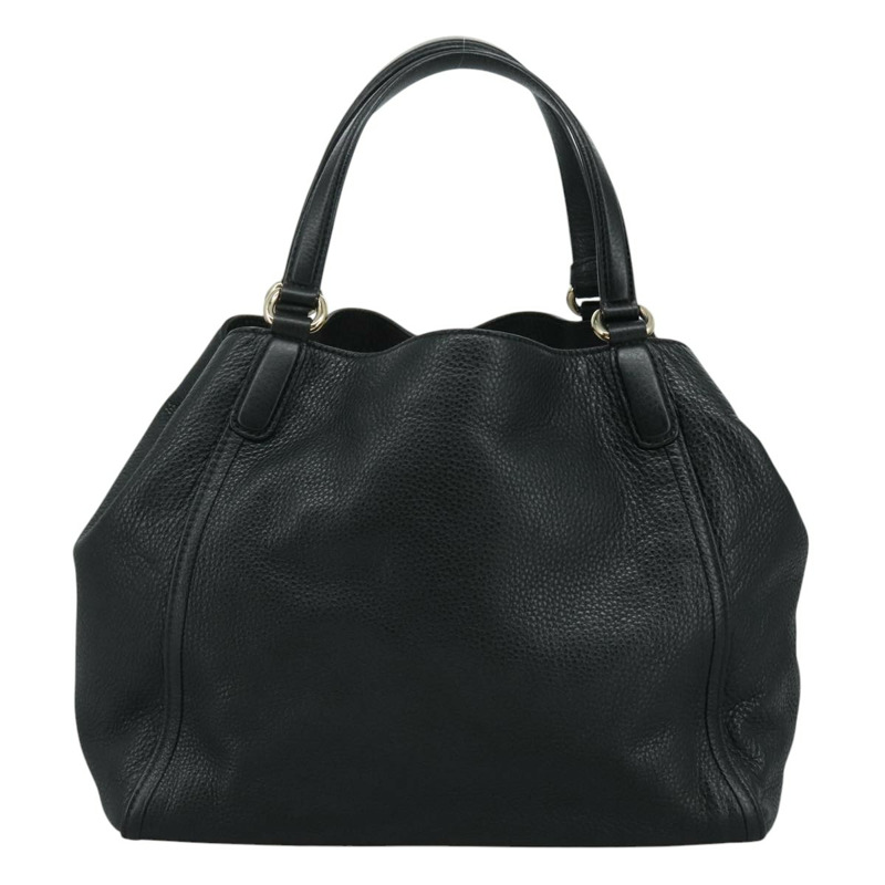 【日本直送】GUCCI Soho 手提包 皮革 黑金 282309 正品 109510-1