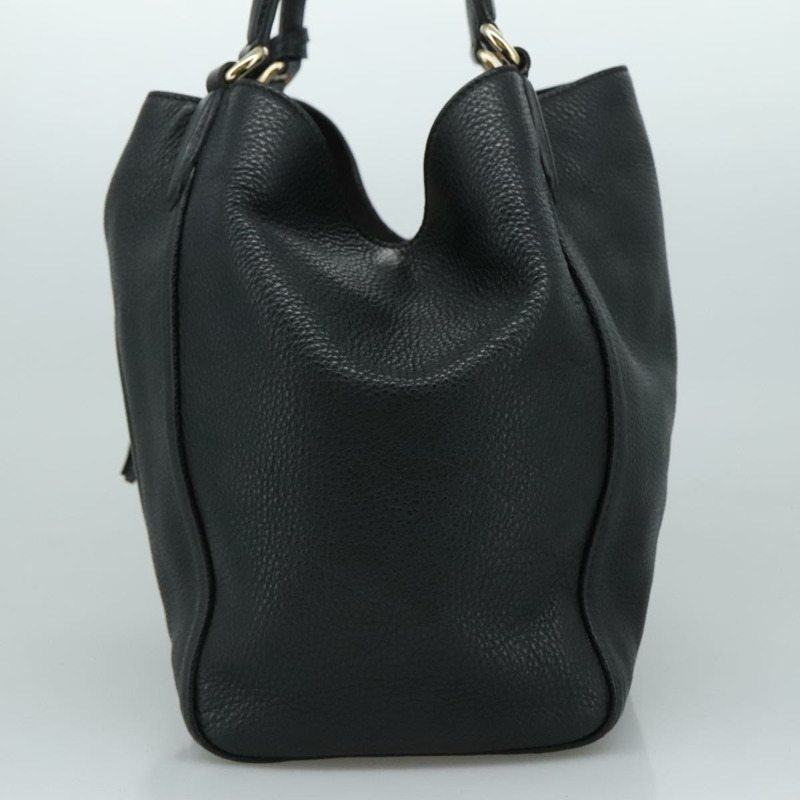 【日本直送】GUCCI Soho 手提包 皮革 黑金 282309 正品 109510-3