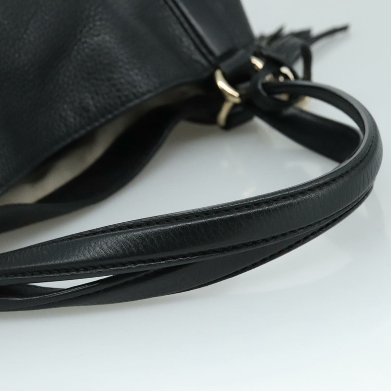 【日本直送】GUCCI Soho 手提包 皮革 黑金 282309 正品 109510-6