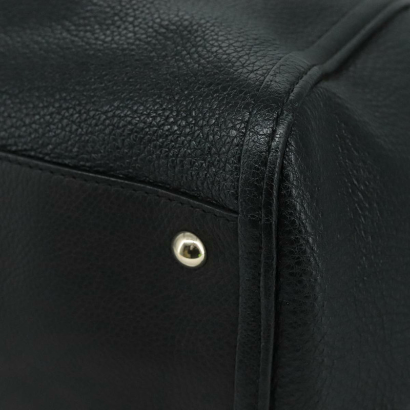 【日本直送】GUCCI Soho 手提包 皮革 黑金 282309 正品 109510-8