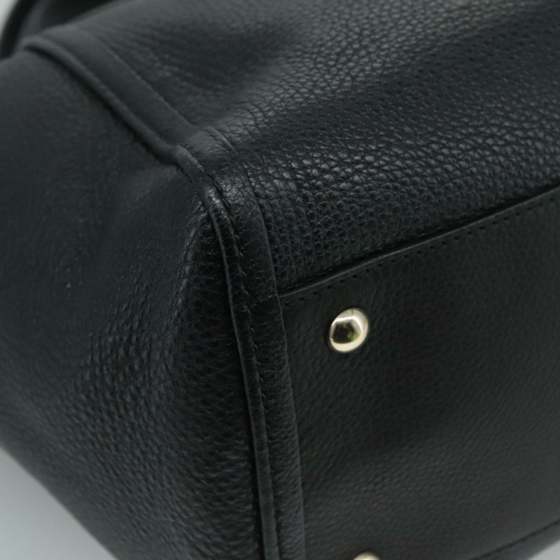 【日本直送】GUCCI Soho 手提包 皮革 黑金 282309 正品 109510-15